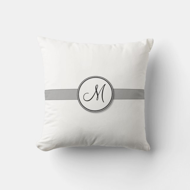 Customisable Split Monogram Seal Template Cushion (Front)
