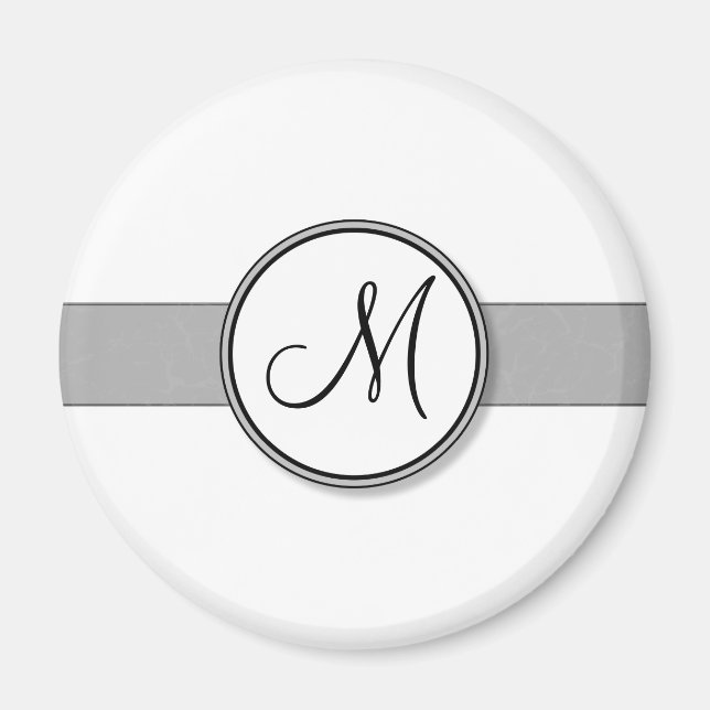 Customisable Split Monogram Seal Template Magnet (Front)