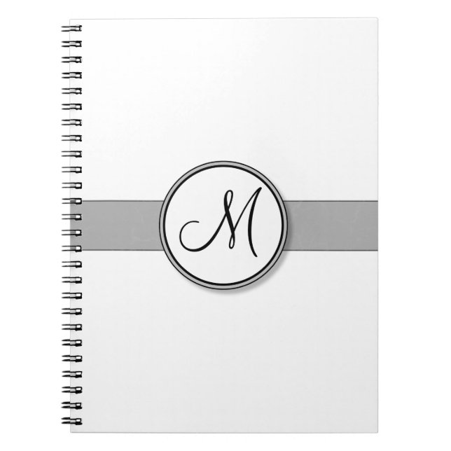Customisable Split Monogram Seal Template Notebook (Front)