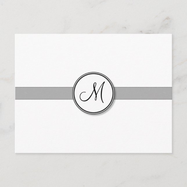 Customisable Split Monogram Seal Template Postcard (Front)