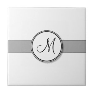 Customisable Split Monogram Seal Template Tile