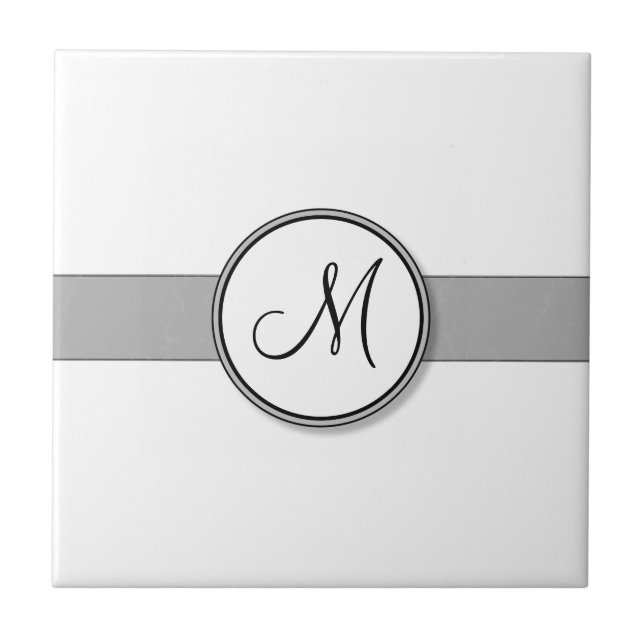 Customisable Split Monogram Seal Template Tile (Front)