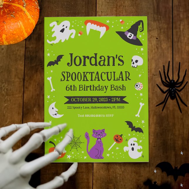 Customisable Spooktacular Birthday Bash Invitation (Creator Uploaded)