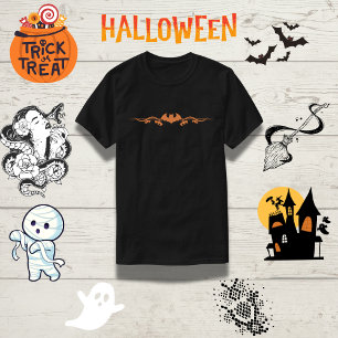 Customisable Spooky Bat Border Halloween Family  T-Shirt