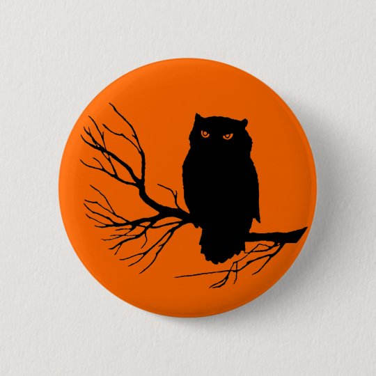 Customisable Spooky Owl 6 Cm Round Badge