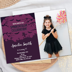 Customisable Spooky Party Invitations for Kids