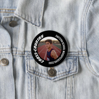 Customisable Sports Cross-Country Team Photo 7.5 Cm Round Badge