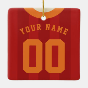Customisable Sports Jersey Template   Ceramic Tree Decoration