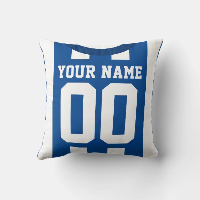 Customisable Sports Jersey Template Pillow, Soccer Cushion (Back)