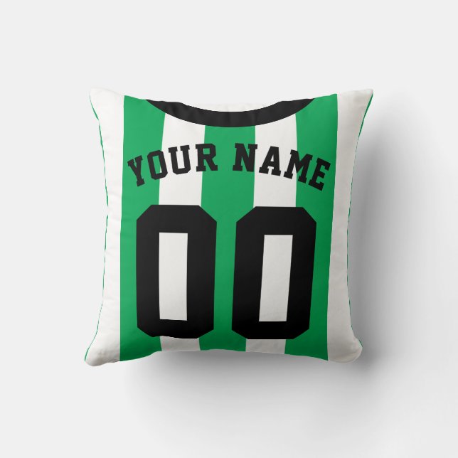 Customisable Sports Jersey Template Pillow, Soccer Cushion (Back)