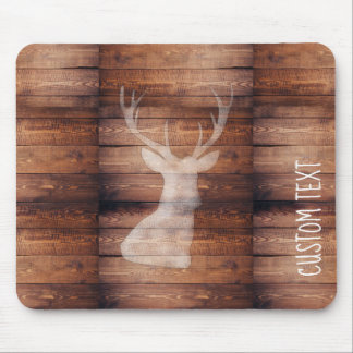 Customisable Spray Painted Deer on Wood Mousepad