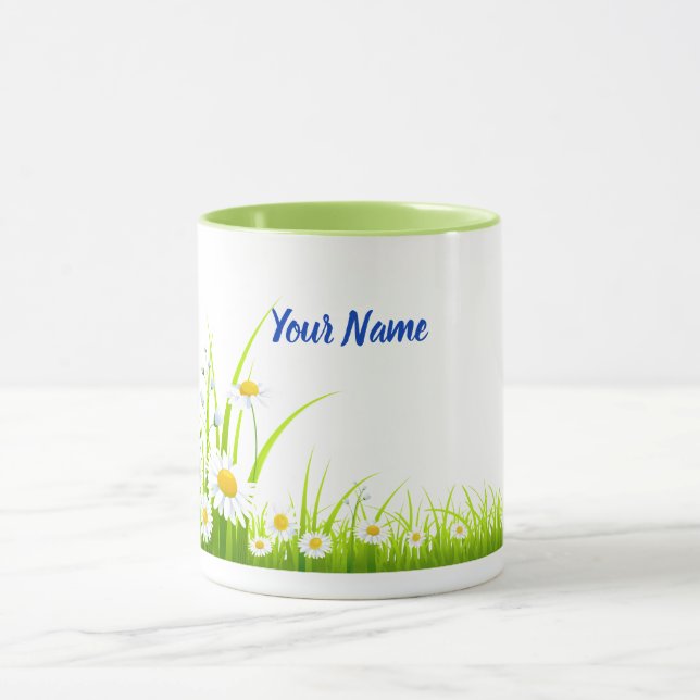 Customisable spring daisies mug (Center)