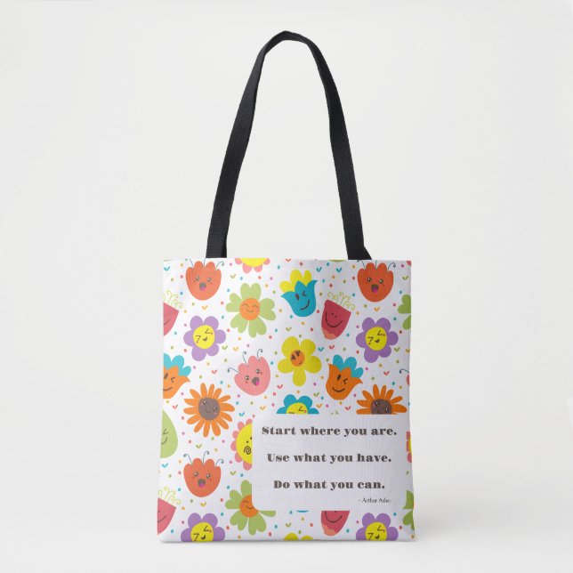 Customisable Spring is in the air reusable tote (Front)