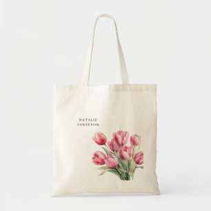Customisable Spring Tulip Tote Bag