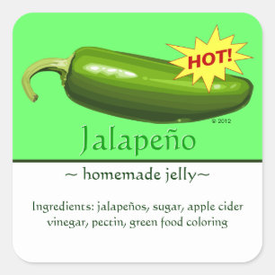 Customisable Square Jalapeño Stickers