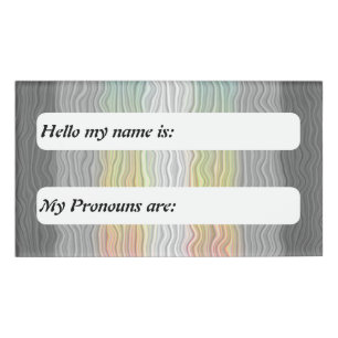 Customisable Squiggly Boho Demifluid Pride Flag Name Tag