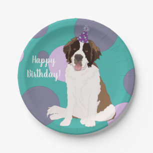 Customisable St Bernard  Paper Plate