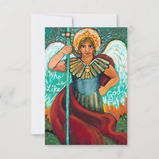 Customisable St. Michael Archangel Prayer Card (Front)