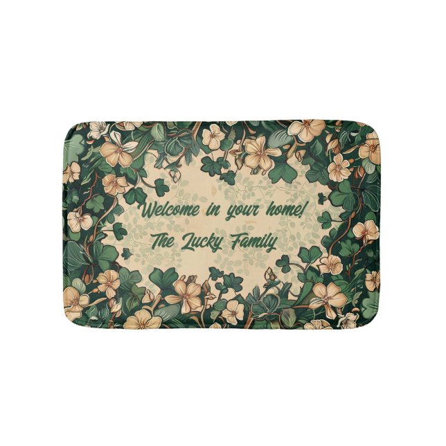 customisable St. Patrick's day Bath Mat (Front)