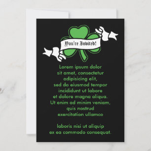 Customisable St. Patrick's Day Shamrock Invitation