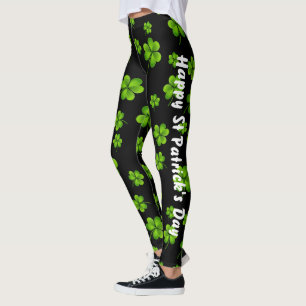 Customisable St. Patrick's Day Shamrock Leggings