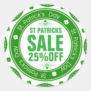 Customisable St Patrick's Sale Sticker