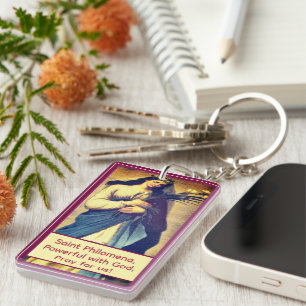 Customisable St. Philomena Key Ring