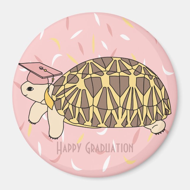 Customisable Star Tortoise Graduation Magnet 1 (Front)