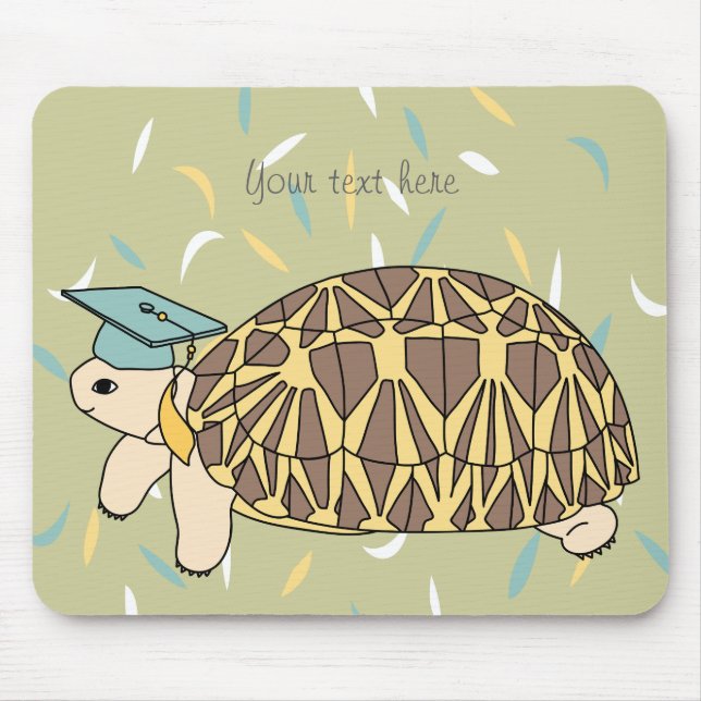Customisable Star Tortoise Graduation Mouse Pad (Front)