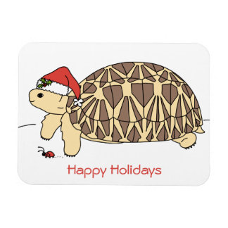 Customisable Star Tortoise Holiday Magnet