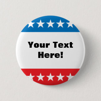 Customisable Stars and Stripes Design 6 Cm Round Badge