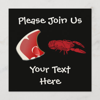 Customisable Steak and Lobster Invitation