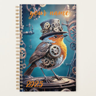 Customisable - "Steampunk Robin" Planner