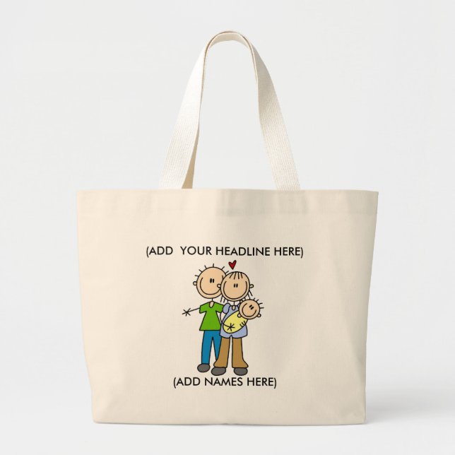 Customisable Stick Family Bag (Front)
