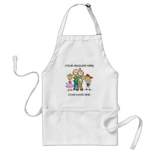 Customisable Stick Family One Apron