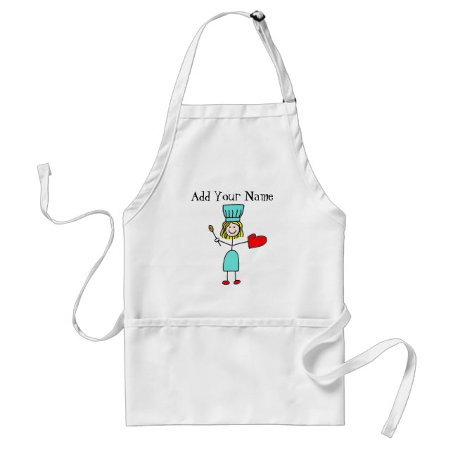 Customisable Stick Figure Chef Apron (Front)
