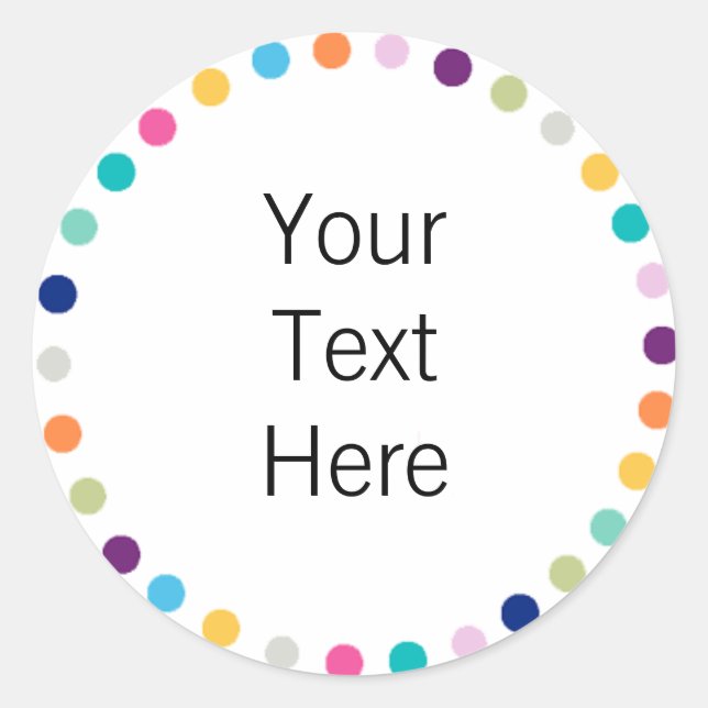 Customisable Sticker Modern Dots (Front)