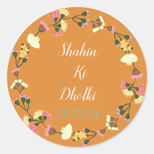Customisable stickers for dholki (Front)