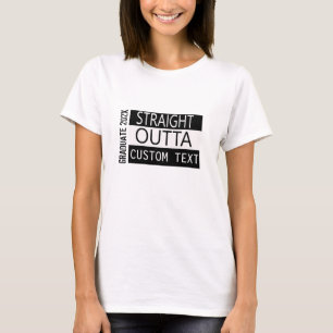 Customisable Straight Outta Meme Graduation T-Shirt