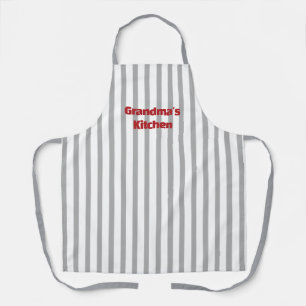 Customisable Striped Kitchen Apron Grandma Kitchen