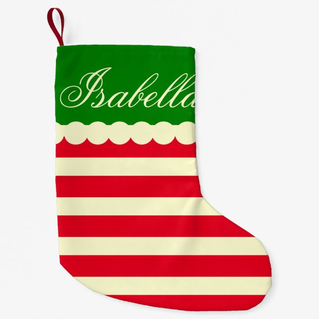 Customisable Stripey Christmas Stocking (Front)