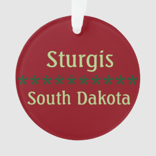 Customisable Sturgis, South Dakota Ornament