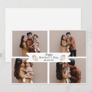 Customisable Stylish Mother’s Day Photo Greeting Holiday Card