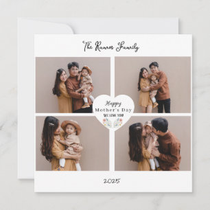 Customisable Stylish Mother’s Day Photo Greeting  Holiday Card