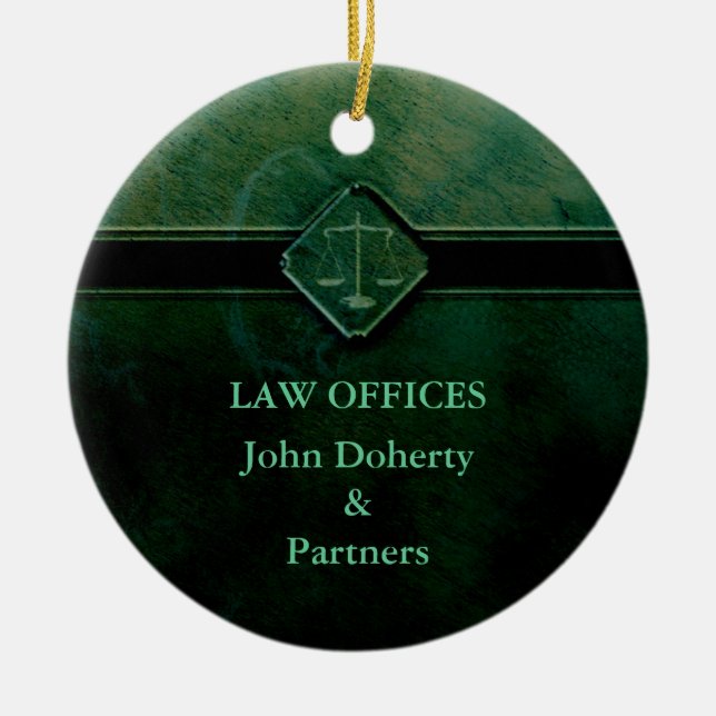 Customisable Stylish Ornament | Scales of Justice (Front)