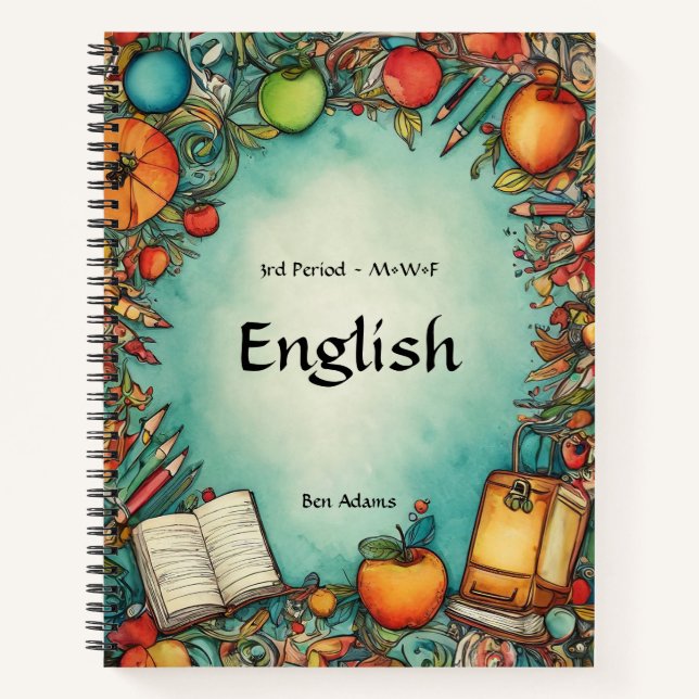 Customisable Subject Notebook (Front)