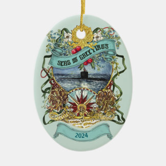 Customisable Submarine Christmas Ornament