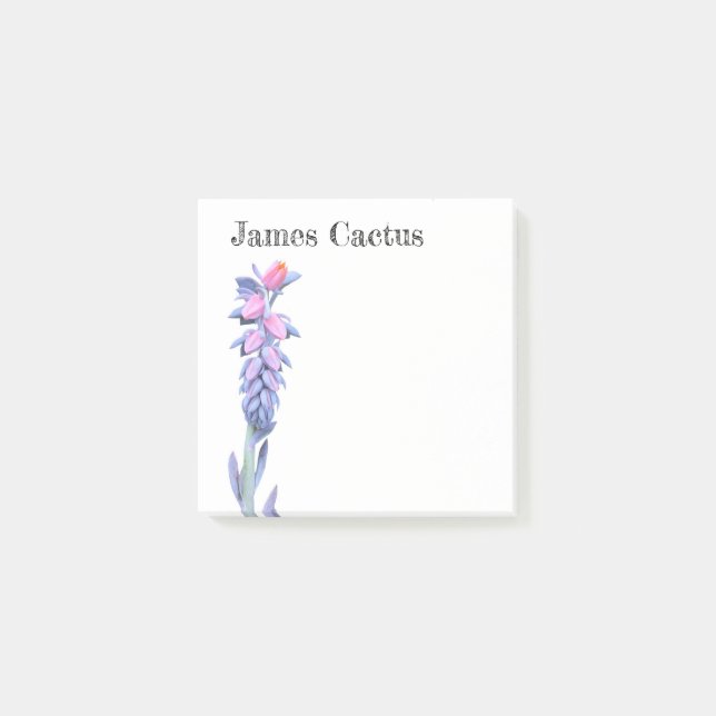 Customisable Succulent Bloom Post-it Notes (Front)