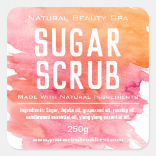 Customisable Sugar Scrub Label