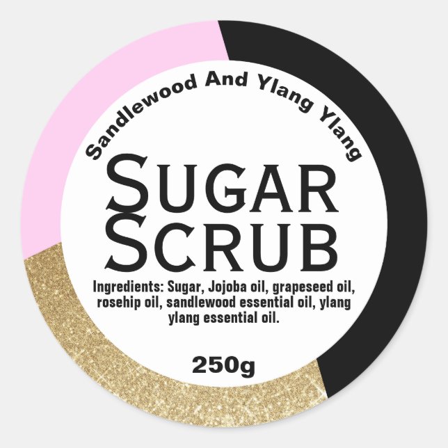 Customisable Sugar Scrub Label (Front)
